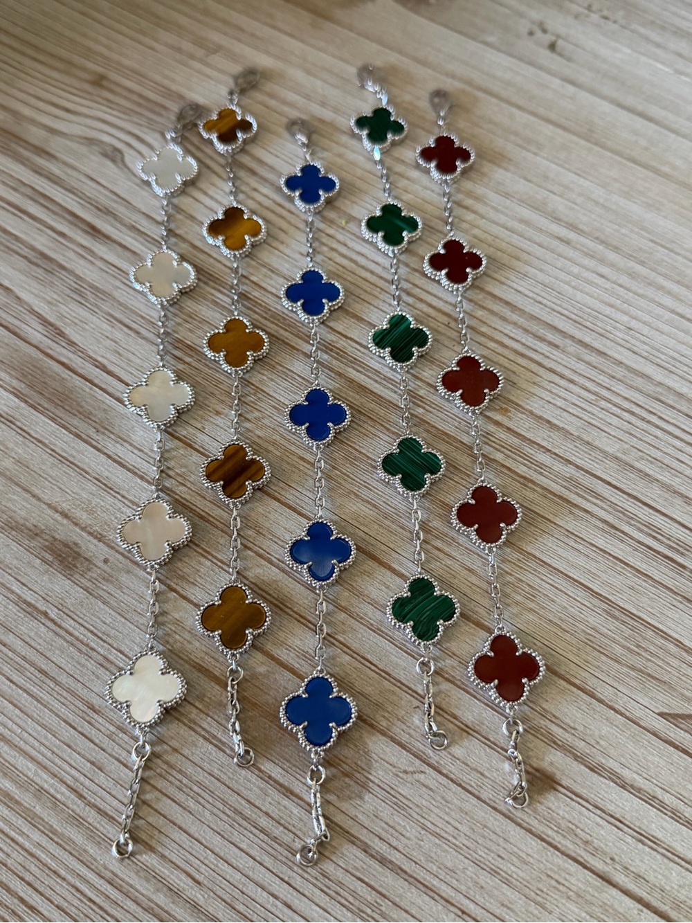 Multi-Color Clover Link Bracelet - Women Jewelry